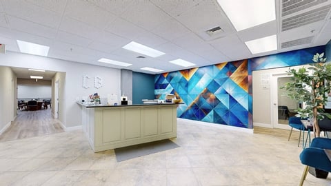 Reception desk at Cocoa Beach Office
